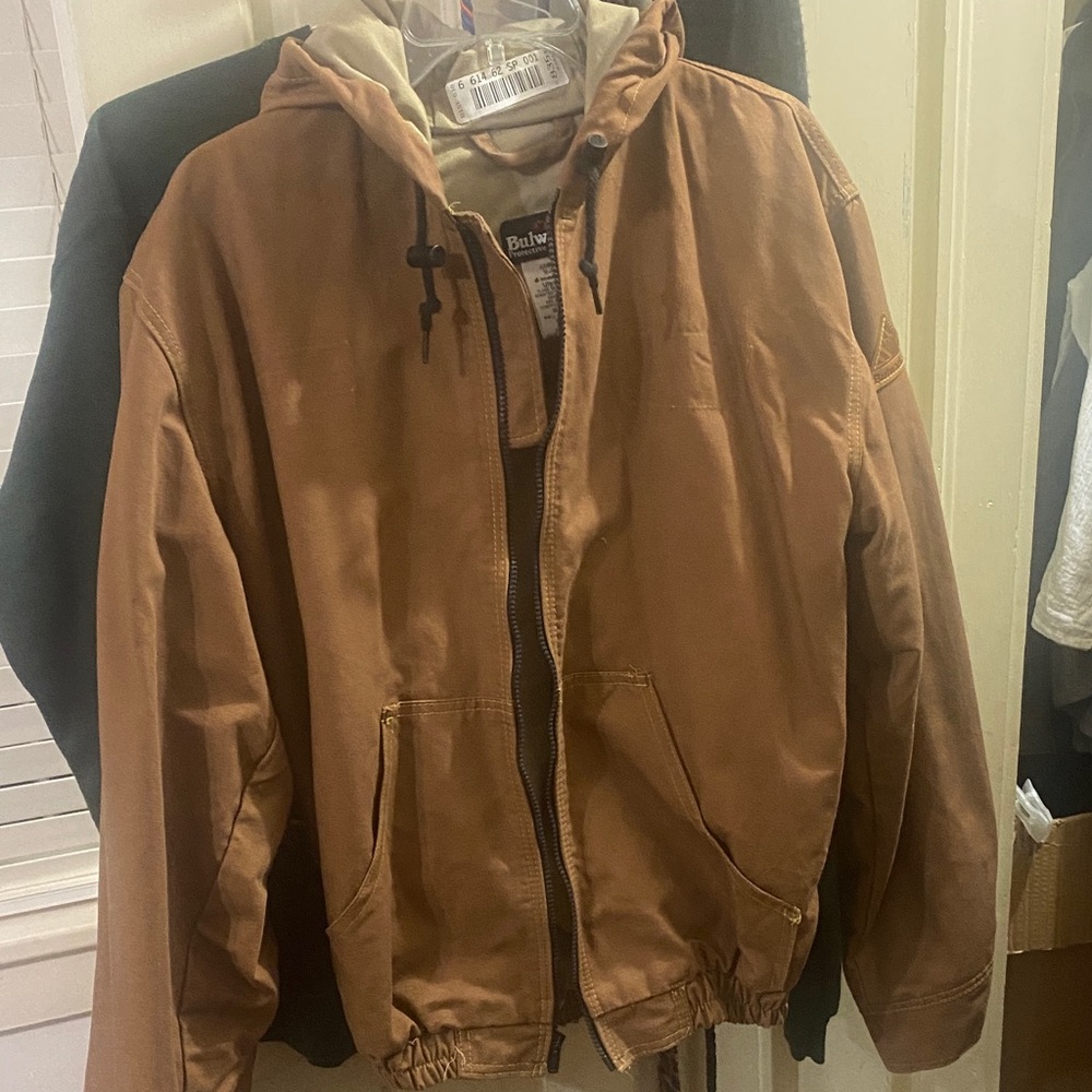 Men's Tan Hooded Jacket